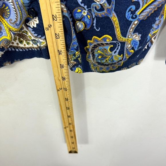Talbots Cardigan Sweater Women X Plus Paisley Print Retro Boho Preppy Maximalist - Picture 4 of 7